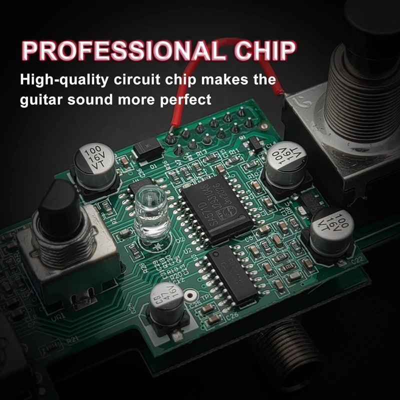 MAXCHEER Electric Guitar Classic Chorus Pedal Rate/Width Knob Effect Pedal Mini Single Type DC 9V True Bypass (Red) - Image 5